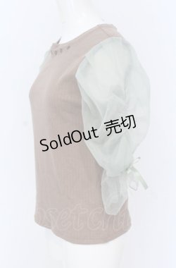 画像2: Maison de FLEUR Petite Robe canone / フルーツフィルのキャンディーカットソー M ブラウン O-25-04-13-072-EL-TO-OW-OS