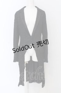 NAOTO SEVEN / 総レースロングジャケット  ブラック O-25-04-13-012-HN-JA-YM-OS