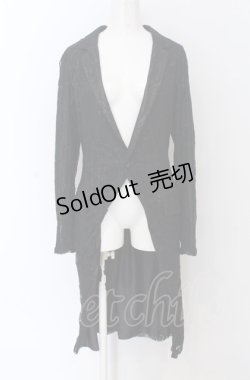 画像1: NAOTO SEVEN / 総レースロングジャケット  ブラック O-25-04-13-012-HN-JA-YM-OS