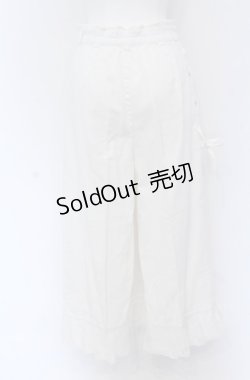 画像3: axes femme / 裾レースストレートデニムパンツ F シロ O-25-04-13-001-AX-PA-OW-OS