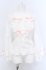 BABY,THE STARS SHINE BRIGHT / Mignonette Doll ブラウス  シロ×ピンク O-25-04-13-013-BA-BL-OW-OS