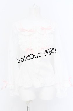 画像1: BABY,THE STARS SHINE BRIGHT / Mignonette Doll ブラウス  シロ×ピンク O-25-04-13-013-BA-BL-OW-OS