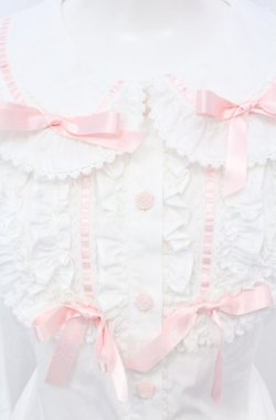 画像2: BABY,THE STARS SHINE BRIGHT / Mignonette Doll ブラウス  シロ×ピンク O-25-04-13-013-BA-BL-OW-OS