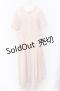 PINK HOUSE / ピコフリル使いロングワンピース  ピンク O-25-04-13-015-LO-OP-OW-OS
