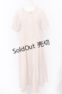 PINK HOUSE / ピコフリル使いロングワンピース  ピンク O-25-04-13-015-LO-OP-OW-OS