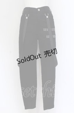 画像1: NieR Clothing / サスペンダー付きパンツ F ブラック O-25-04-13-002-PU-PA-OW-OS