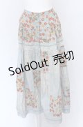 PINK HOUSE / チェリーパッチワークスカート  ブルー O-25-04-13-018-LO-SK-OW-OS