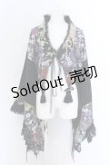 Qutie Frash / 2025プレミアムセット【華龍】着物カーデ  ブラック O-25-04-13-019-QU-SK-OW-OS