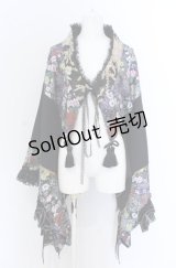 Qutie Frash / 2025プレミアムセット【華龍】着物カーデ  ブラック O-25-04-13-019-QU-SK-OW-OS