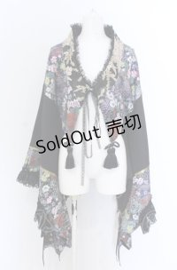 Qutie Frash / 2025プレミアムセット【華龍】着物カーデ  ブラック O-25-04-13-019-QU-SK-OW-OS