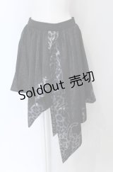Qutie Frash / 2025プレミアムセット【黒豹】アシメスカート  ブラック O-25-04-13-020-QU-SK-OW-OS