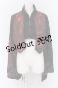 Qutie Frash / チャイナショートカーデ  ブラック×レッド O-25-04-13-023-QU-JA-OW-OS