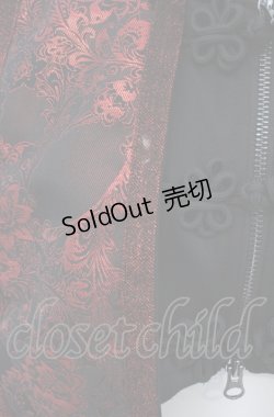 画像2: Qutie Frash / チャイナショートカーデ  ブラック×レッド O-25-04-13-023-QU-JA-OW-OS