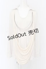 Rozen Kavalier / シャツレイヤードチェーン付きトップス  アイボリー O-25-04-13-031-OO-TO-IG-OS