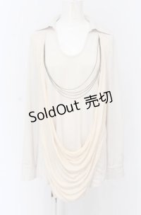 Rozen Kavalier / シャツレイヤードチェーン付きトップス  アイボリー O-25-04-13-031-OO-TO-IG-OS