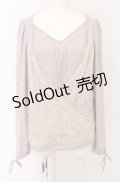 Rozen Kavalier / レースカシュクールレイヤードニット  ラベンダー O-25-04-13-032-OO-TO-IG-OS