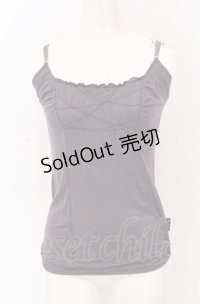 OZZ ANGELO / ギャザーキャミソール  グレー系 O-25-04-13-035-OO-TO-IG-OS