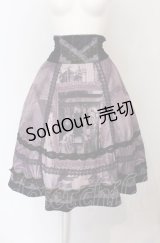 OZZ ANGELO / 絵画プリントシャーリングスカート  パープル O-25-04-13-036-OO-SK-IG-OS