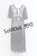 axes femme POETIQUE / チュールティアードロングカーディガン M クロ O-25-04-14-001-AX-TO-OW-OS