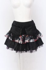 画像1: Qutie Frash / 和柄フリルスカート  パープル O-25-04-14-041-QU-SK-OW-ZI (1)