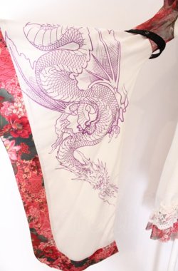 画像3: Qutie Frash / 後ろロングオフショル着物カーディガン  ピンク O-25-04-14-042-QU-TO-OW-OS