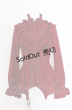 画像1: Ozz oneste / Spring Rose Carol カットブラウス  ワイン O-25-04-14-047-OO-BL-OW-OS