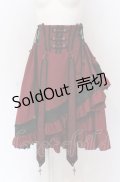 Ozz oneste / Spring Rose Carol アシメスカート  ワイン O-25-04-14-049-OO-SK-OW-OS