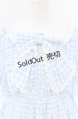 画像2: axes femme kawaii / ギンガムチェック柄ワンピース  サックス O-25-04-14-005-AX-OP-IG-OS