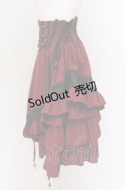 画像4: Ozz oneste / Spring Rose Carol アシメスカート  ワイン O-25-04-14-049-OO-SK-OW-OS