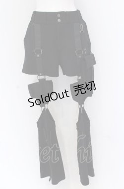 画像1: Ozz conte / Xeno protection 2way ショートパンツ  ブラック O-25-04-14-051-OO-PA-OW-OS
