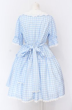 画像3: axes femme kawaii / ギンガムチェック柄ワンピース  サックス O-25-04-14-005-AX-OP-IG-OS