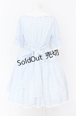 画像3: axes femme kawaii / ギンガムチェック柄ワンピース  サックス O-25-04-14-005-AX-OP-IG-OS