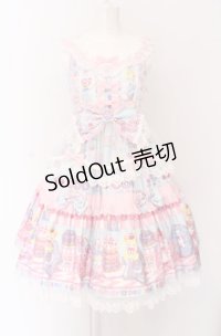 Angelic Pretty / Toy's Donut Diner エプロンドレスSet ジャンパースカート単品  サックス O-25-04-14-007-AP-OP-OW-OS