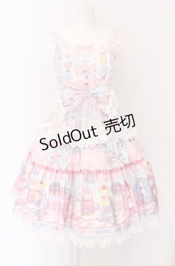 画像1: Angelic Pretty / Toy's Donut Diner エプロンドレスSet ジャンパースカート単品  サックス O-25-04-14-007-AP-OP-OW-OS