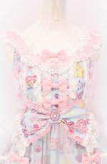 画像2: Angelic Pretty / Toy's Donut Diner エプロンドレスSet ジャンパースカート単品  サックス O-25-04-14-007-AP-OP-OW-OS (2)