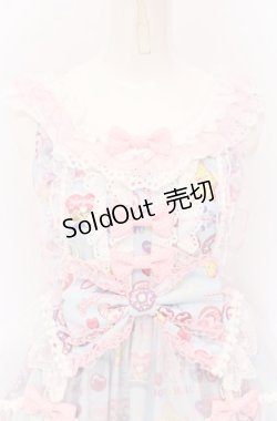 画像2: Angelic Pretty / Toy's Donut Diner エプロンドレスSet ジャンパースカート単品  サックス O-25-04-14-007-AP-OP-OW-OS