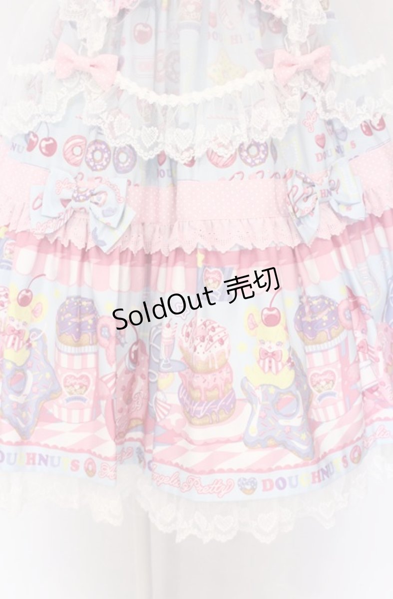 画像3: Angelic Pretty / Toy's Donut Diner エプロンドレスSet ジャンパースカート単品  サックス O-25-04-14-007-AP-OP-OW-OS (3)
