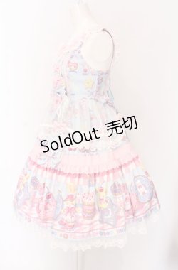 画像4: Angelic Pretty / Toy's Donut Diner エプロンドレスSet ジャンパースカート単品  サックス O-25-04-14-007-AP-OP-OW-OS