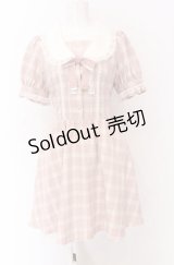 Secret Honey / 衿レースチェックワンピース  ピンク O-25-04-14-009-CA-OP-OW-OS