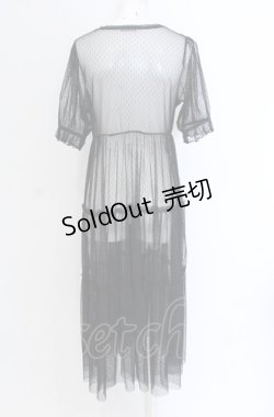 画像3: axes femme POETIQUE / チュールティアードロングカーディガン M クロ O-25-04-14-001-AX-TO-OW-OS