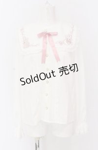 Amavel / Fluffy Jewels Bunnyうさみみブラウス  シロ×ピンク O-25-04-14-015-CA-BL-IG-OS