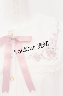 画像2: Amavel / Fluffy Jewels Bunnyうさみみブラウス  シロ×ピンク O-25-04-14-015-CA-BL-IG-OS