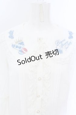 画像2: Amavel / Princess Afternoon tea Party ブラウス F シロ×アオ O-25-04-14-016-CA-OP-OW-OS