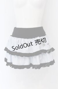 Jamie エーエヌケー / ギンガム安全ピンスカパン M サックス×クロ O-25-04-14-030-LO-SK-OW-OS