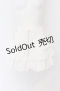Jamie エーエヌケー / フロントZIPティアードスカパン M シロ O-25-04-14-031-LO-SK-OW-OS