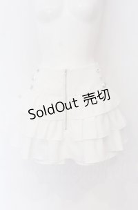 Jamie エーエヌケー / フロントZIPティアードスカパン M シロ O-25-04-14-031-LO-SK-OW-OS
