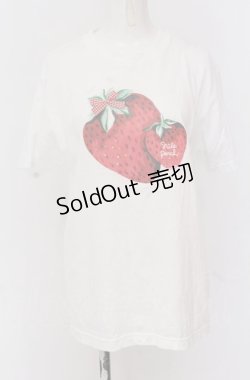 画像1: NilePerch / いちごTシャツ  シロ×アカ O-25-04-14-033-LO-TO-OW-OS