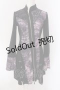 Ozz Croce / 異素材ジップワンピース  ブラック×パープル O-25-04-15-026-OO-OP-IG-OS