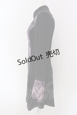 画像3: Ozz Croce / 異素材ジップワンピース  ブラック×パープル O-25-04-15-026-OO-OP-IG-OS