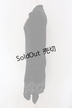 画像3: Ozz On / ベロア切り替え龍刺繍ワンピース  ブラック×レッド刺繍 O-25-04-15-030-OO-OP-IG-OS